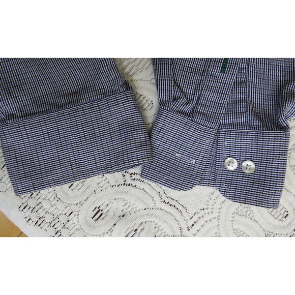 Tommy Hilfiger Vintage 1998 Pin Check Plaid Men's Shirt 15 1/2 32/33 EUC - Picture 8 of 9